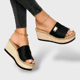 Sandalias Mule de Cuña Esparto