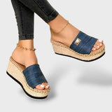 Sandalias Mule de Cuña Esparto
