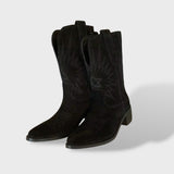 Botas Vaqueras Bordadas de Piel