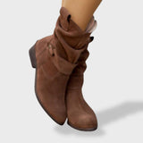 Botines de Ante con Cremallera