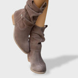 Botines de Ante con Cremallera