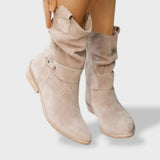 Botines de Ante con Cremallera