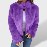 Chaqueta Corta de Pelo Sintético