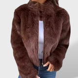 Chaqueta Corta de Pelo Sintético