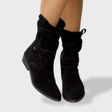 Botines de Ante con Cremallera
