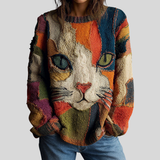 Top Boho con Estampado de Gatos
