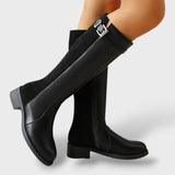 Botas Altas con Hebilla Retro