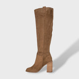 Botas Slouch de Ante con Tacón
