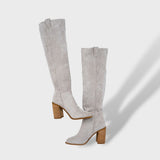 Botas Slouch de Ante con Tacón