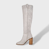 Botas Slouch de Ante con Tacón
