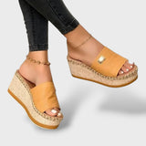 Sandalias Mule de Cuña Esparto