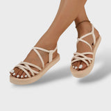 Sandalias Gladiadora Tiras Cruzadas