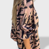 Chaqueta Ligera con Estampado de Cebra