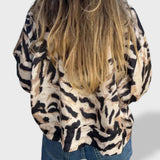 Chaqueta Ligera con Estampado de Cebra