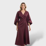 Vestido con Mangas Farol y Cinturón