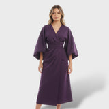 Vestido con Mangas Farol y Cinturón
