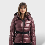 Chaqueta Acolchada con Cinturón Impermeable