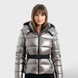 Chaqueta Acolchada con Cinturón Impermeable