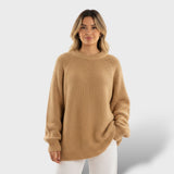 Jersey de Cachemir con Borde Enrollado