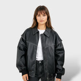Chaqueta Bomber Oversize de Aire Retro