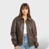 Chaqueta Bomber Oversize de Aire Retro