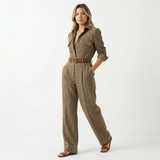 Mono Tweed de Cuadros con Cinturón