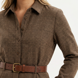 Mono Tweed de Cuadros con Cinturón