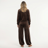 Conjunto de Terciopelo con Pantalón Ancho