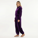 Conjunto de Terciopelo con Pantalón Ancho