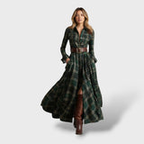Vestido Camisero de Cuadros con Bolsillos