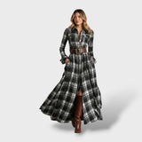 Vestido Camisero de Cuadros con Bolsillos