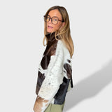 Chaqueta Estampada de Corte Recto