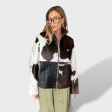 Chaqueta Estampada de Corte Recto