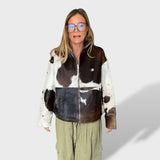 Chaqueta Estampada de Corte Recto