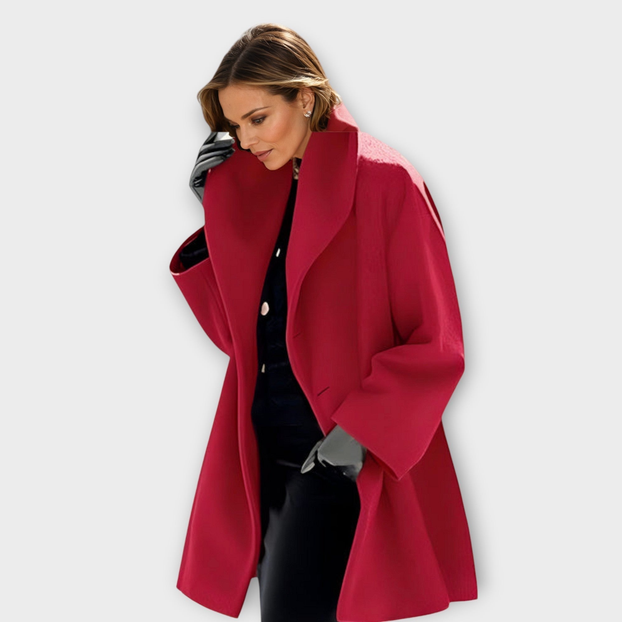 Abrigo de Lana Oversize con Solapa