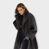 Abrigo de Lana Oversize con Solapa