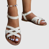 Sandalias Planas de Tiras Cruzadas