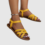 Sandalias Planas de Tiras Cruzadas