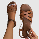 Sandalias Planas de Tiras Cruzadas