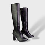 Botas Altas de Tacón Ancho
