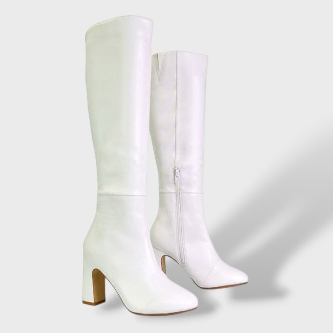 Botas Altas de Tacón Ancho
