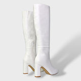 Botas Altas de Tacón Ancho