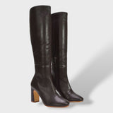 Botas Altas de Tacón Ancho