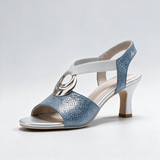 Sandalias de Tacón Ancho con Tiras