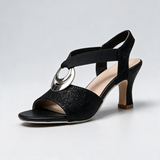 Sandalias de Tacón Ancho con Tiras