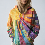 Sudadera Boho de Parches de Sol
