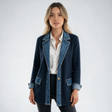 Chaqueta de Punto Efecto Capas