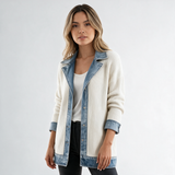 Chaqueta de Punto Efecto Capas