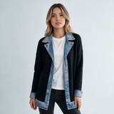 Chaqueta de Punto Efecto Capas