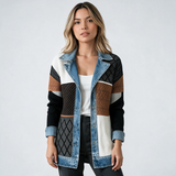 Chaqueta de Punto Efecto Capas